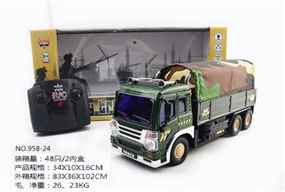 四通遥控带灯光军事布车 - OBL852641