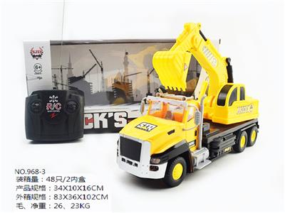 四通遥控带灯光工程勾机车 - OBL852667