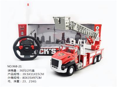 四通遥控带灯光方向盘消防云梯车 - OBL852685