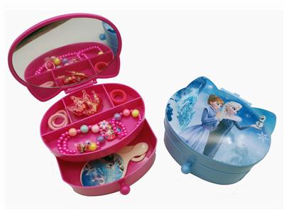 OVERSIZED TWO-TIER COSMETIC BOX JEWELRY SET - OBL852908