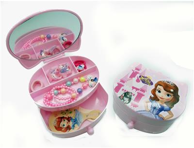 LARGE TWO-LAYER COSMETIC BOX JEWELRY SET - OBL852909