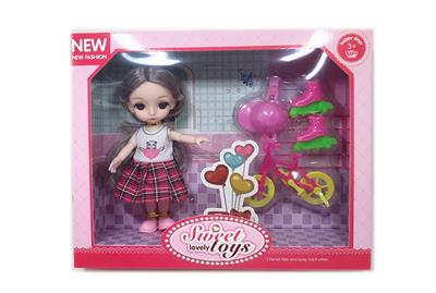 6 INCH SOLID JOINT PRINCESS LAURIE FASHION WITH BICYCLE BLISTER ACCESSORIES - OBL853756