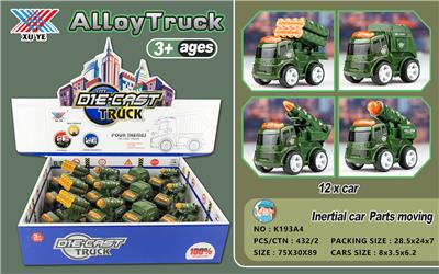1:43 Alloy Q Version Military Inertial Vehicle (12 packs) - OBL854036