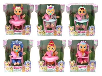 SECOND GENERATION 5.5 INCH ENAMEL UNICORN CRYING DOLL - OBL854447