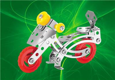 不锈钢智力自装二轮摩托车 - OBL854722