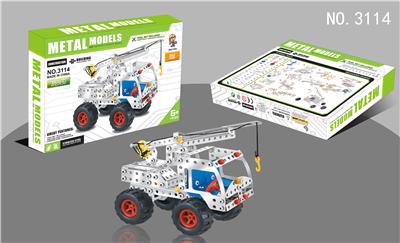 金属智力自装工程吊车 铁片数量243PCS - OBL855098