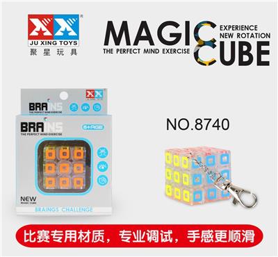3.5CM方格白色透明魔方 - OBL856029