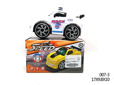 Q版电动万向大黄蜂警车带3D灯光音乐 - OBL856437