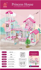 自装别墅屋带灯光+6寸芭比2只 - OBL857448