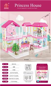 自装别墅屋带灯光+6寸芭比2只 - OBL857452