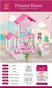 自装别墅屋带灯光+6寸芭比1只 - OBL857460