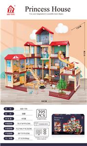 自装别墅屋带灯光+6寸芭比2只，4寸芭比1只 - OBL857468