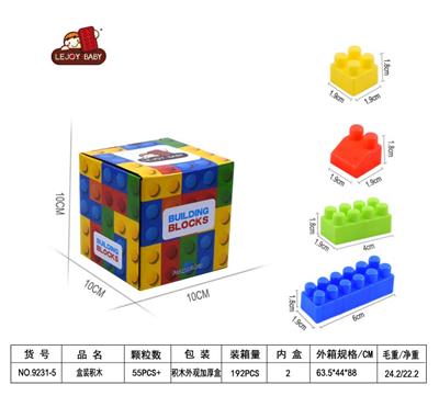 80 G OF BUILDING BLOCKS IN BOX (55PCS AND) - OBL857541