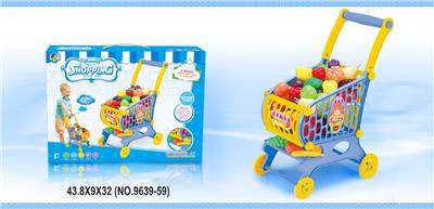 Self loading shopping cart blue fruit - OBL858077