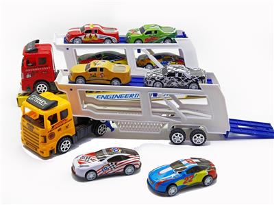 INERTIAL DOUBLE-LAYERED TOW TRUCK ON-BOARD RETURN FORCE TIN CAR - OBL858449