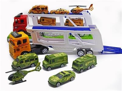 INERTIAL DOUBLE-DECKER TUGS GLIDE MILITARY VEHICLES ON BOARD - OBL858454