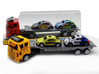 INERTIAL TOW TRUCK CARRYING BACK FORCE TIN BEETLE CAR - OBL858462