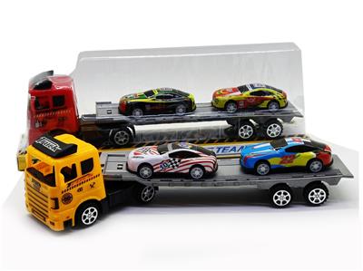 INERTIAL TOW TRUCK CARRYING BACK FORCE TIN SPORTS CAR - OBL858464