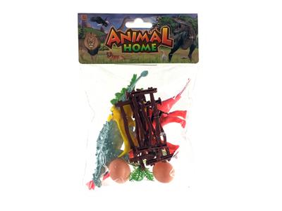 4只实心恐龙+配件 - OBL858766