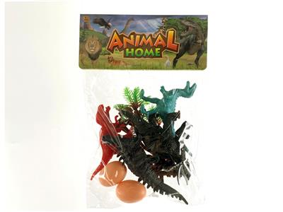 4只实心恐龙+配件 - OBL858773