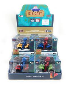 INERTIA ALLOY BEACH MOTORCYCLE WITH PEOPLE AND VEHICLES (12PCS) - OBL859037