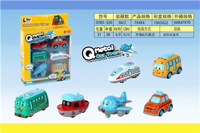 SIX STYLES AND SIX COLORS OF RECOIL ALLOY MINI CAR - OBL859039