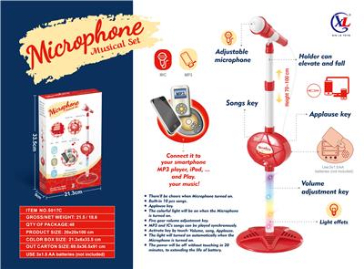 Star fashion vertical microphone (red) - OBL859565