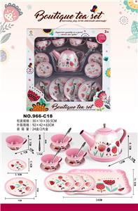 过家家马口铁矮壶大红花 - OBL859962