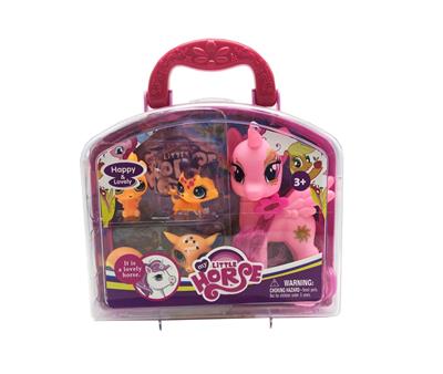 LARGE ENAMEL UNICORN WITH 4 Q PETS - OBL860432