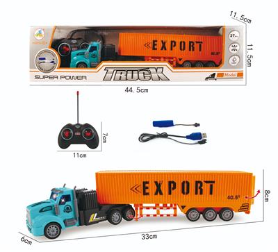 1:48四通拖头遥控车-长头货柜（带灯光） - OBL860749