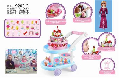ICE AND SNOW CAKE CAR WITH CAKE (RECORDING, LIGHTING, CANDLE CAN BLOW OUT) 12 INCH ICE AND SNOW BARBIE - OBL860751