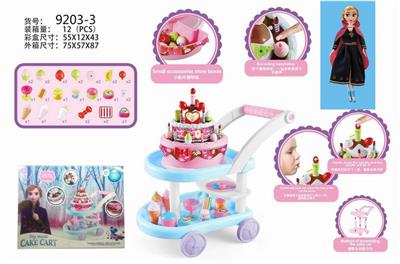 ICE AND SNOW CAKE CAR WITH CAKE (RECORDING, LIGHTING, CANDLE CAN BLOW OUT) 12 INCH ICE AND SNOW BARBIE - OBL860752