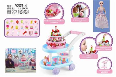 ICE AND SNOW CAKE CAR WITH CAKE (RECORDING, LIGHTING, CANDLE CAN BLOW OUT) 12 INCH ICE AND SNOW BARBIE - OBL860753