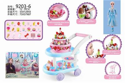ICE AND SNOW CAKE CAR WITH CAKE (RECORDING, LIGHTING, CANDLE CAN BLOW OUT) 12 INCH ICE AND SNOW BARBIE - OBL860755