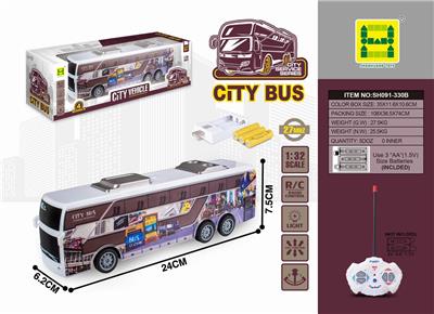 1:32四通遥控灯光街景巴士车 - OBL861625