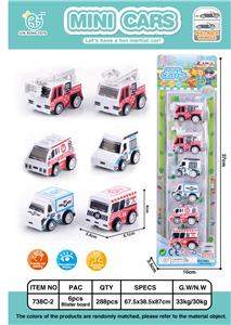 6只回力警察军事消防车 - OBL861710