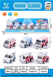 6只回力警察军事消防车 - OBL861767