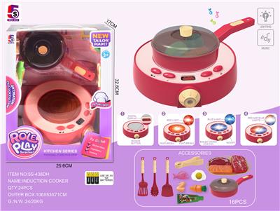 RED EN-CHARGED MULTI-FUNCTION INDUCTION COOKER 16PCS - OBL863203