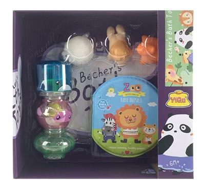 DIY三叠杯+搪胶玩具+洗澡书套装 - OBL863342