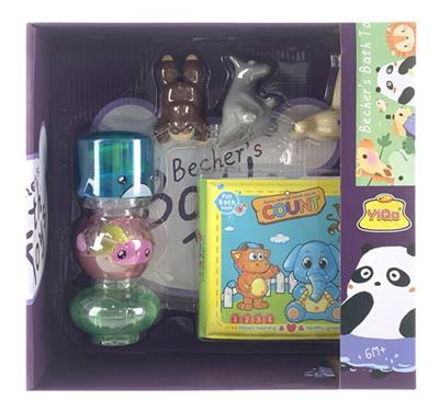 DIY三叠杯+搪胶玩具+洗澡书套装 - OBL863344