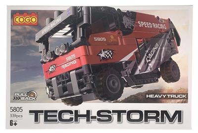 Yizhi building block assembly diy small particle technology series heavy truck 339pcs - OBL863373