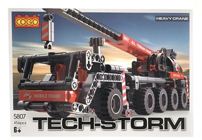 Yizhi building block assembly diy small particle technology series heavy crane 456pcs - OBL863374