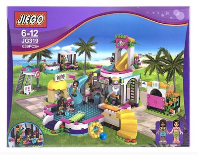 HEART LAKE CITY SUMMER SWIMMING POOL GIRLS SERIES BUILDING BLOCK SET 639PCS - OBL863497