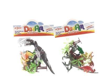 PVC卡头袋恐龙9件套（2款混装） - OBL863527