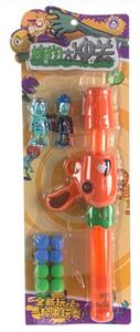 PLANTS VS. ZOMBIES SERIES CARROT AIR GUN, 2 ZOMBIES 8 SOFTBALLS - OBL863744