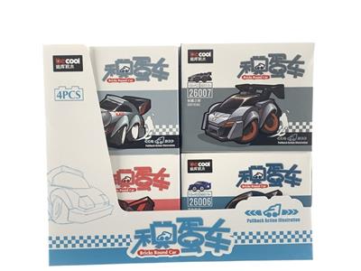 Huili egg cart puzzle assembly diy building block 4pcs - OBL863797