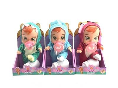 10寸搪胶音乐哭泣娃娃（3款混装） - OBL863870