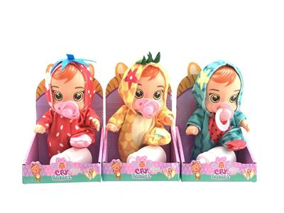 10寸搪胶音乐哭泣娃娃（3款混装） - OBL863872