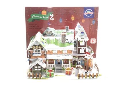 3D STEREO PUZZLE CHRISTMAS HOUSE 2- SNOWMAN (41PCS) - OBL863909