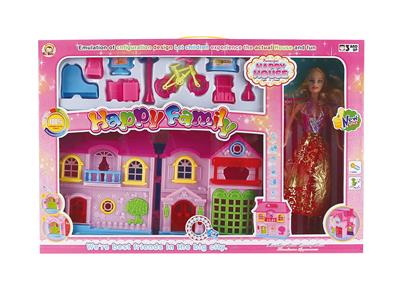 VILLA WITH LIGHTING, MUSIC AND BARBIE FURNITURE - OBL864862